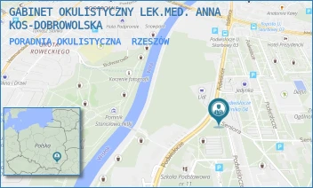 PORADNIA OKULISTYCZNA - GABINET OKULISTYCZNY LEK.MED. ANNA KOS-DOBROWOLSKA - UL. PODWISŁOCZE 22A,  RZESZÓW