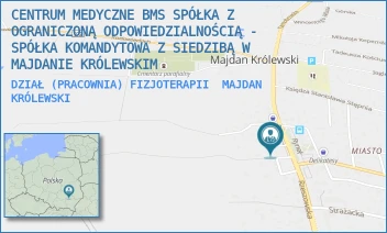 DZIAŁ (PRACOWNIA) FIZJOTERAPII - CENTRUM MEDYCZNE BMS SPÓŁKA Z OGRANICZONĄ ODPOWIEDZIALNOŚCIĄ - SPÓŁKA KOMANDYTOWA Z SIEDZIBĄ W MAJDANIE KRÓLEWSKIM - RYNEK 21,  MAJDAN KRÓLEWSKI