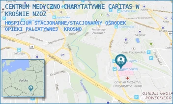 HOSPICJUM STACJONARNE/STACJONARNY OŚRODEK OPIEKI PALIATYWNEJ - CENTRUM MEDYCZNO-CHARYTATYWNE CARITAS W KROŚNIE NZOZ - UL. GRODZKA 45,  KROSNO