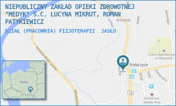 DZIAŁ (PRACOWNIA) FIZJOTERAPII - NIEPUBLICZNY ZAKŁAD OPIEKI ZDROWOTNEJ "MEDYK" S.C. LUCYNA MIKRUT, ROMAN PATYKIEWICZ - UL. ADAMA MICKIEWICZA 5,  JASŁO