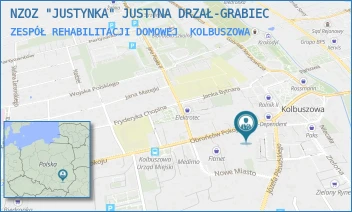 ZESPÓŁ REHABILITACJI DOMOWEJ - NZOZ "JUSTYNKA" JUSTYNA DRZAŁ-GRABIEC - UL. OBROŃCÓW POKOJU 7,  KOLBUSZOWA