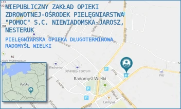 PIELĘGNIARSKA OPIEKA DŁUGOTERMINOWA - NIEPUBLICZNY ZAKŁAD OPIEKI ZDROWOTNEJ-OŚRODEK PIELĘGNIARSTWA "POMOC" S.C. NIEWIADOMSKA-JAROSZ, NESTERUK - UL. ARMII KRAJOWEJ 5,  RADOMYŚL WIELKI
