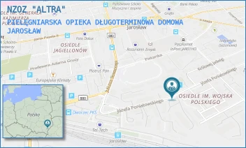 PIELĘGNIARSKA OPIEKA DŁUGOTERMINOWA DOMOWA - NZOZ "ALTRA" - UL. JÓZEFA PONIATOWSKIEGO 53/3,  JAROSŁAW