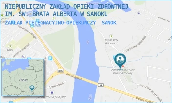 ZAKŁAD PIELĘGNACYJNO-OPIEKUŃCZY - NIEPUBLICZNY ZAKŁAD OPIEKI ZDROWTNEJ IM. ŚW. BRATA ALBERTA W SANOKU - UL. KORCZAKA 15,  SANOK