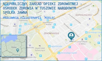 PRACOWNIA FIZJOTERAPII - NIEPUBLICZNY ZAKŁAD OPIEKI ZDROWOTNEJ - OŚRODEK ZDROWIA W TUSZOWIE NARODOWYM SPÓLKA JAWNA - UL. ŻEROMSKIEGO 19,  MIELEC