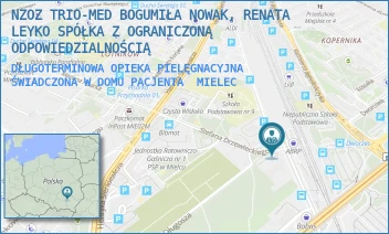 DŁUGOTERMINOWA OPIEKA PIELĘGNACYJNA ŚWIADCZONA W DOMU PACJENTA - NZOZ TRIO-MED BOGUMIŁA NOWAK, RENATA LEYKO SPÓŁKA Z OGRANICZONĄ ODPOWIEDZIALNOŚCIĄ - UL. GŁOWACKIEGO 10,  MIELEC