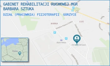 DZIAŁ (PRACOWNIA) FIZJOTERAPII - GABINET REHABILITACJI RUCHOWEJ MGR BARBARA SZTUKA - UL. JÓZEFA PIŁSUDSKIEGO 17,  GORZYCE