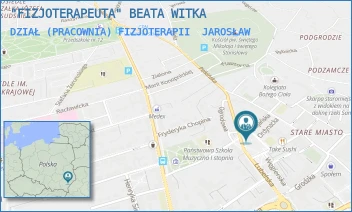 DZIAŁ (PRACOWNIA) FIZJOTERAPII - "FIZJOTERAPEUTA" BEATA WITKA - UL. PLAC BÓŻNIC 2,  JAROSŁAW