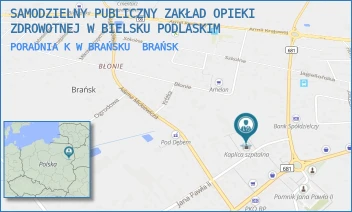 PORADNIA K W BRAŃSKU - SAMODZIELNY PUBLICZNY ZAKŁAD OPIEKI ZDROWOTNEJ W BIELSKU PODLASKIM - JANA PAWŁA II 10,  BRAŃSK