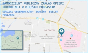 ODDZIAŁ OBSERWACYJNO- ZAKAŹNY - SAMODZIELNY PUBLICZNY ZAKŁAD OPIEKI ZDROWOTNEJ W BIELSKU PODLASKIM - KLESZCZELOWSKA 1,  BIELSK PODLASKI