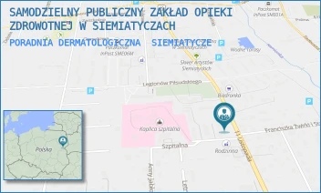 PORADNIA DERMATOLOGICZNA - SAMODZIELNY PUBLICZNY ZAKŁAD OPIEKI ZDROWOTNEJ W SIEMIATYCZACH - 11 LISTOPADA 26,  SIEMIATYCZE