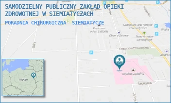 PORADNIA CHIRURGICZNA - SAMODZIELNY PUBLICZNY ZAKŁAD OPIEKI ZDROWOTNEJ W SIEMIATYCZACH - SZPITALNA 8,  SIEMIATYCZE