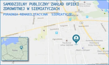 PORADNIA REHABILITACYJNA - SAMODZIELNY PUBLICZNY ZAKŁAD OPIEKI ZDROWOTNEJ W SIEMIATYCZACH - PAŁACOWA 16,  SIEMIATYCZE