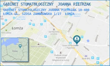 GABINET STOMATOLOGICZNY JOANNA PIETRZAK 18-400 ŁOMŻA UL. SZOSA ZAMBROWSKA 1/27 - GABINET STOMATOLOGICZNY  JOANNA PIETRZAK - SZOSA ZAMBROWSKA 1/27,  ŁOMŻA