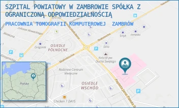PRACOWNIA TOMOGRAFII KOMPUTEROWEJ - SZPITAL POWIATOWY W ZAMBROWIE SPÓŁKA Z OGRANICZONĄ ODPOWIEDZIALNOŚCIĄ - PAPIEŻĄ J. PAWŁA II 3,  ZAMBRÓW