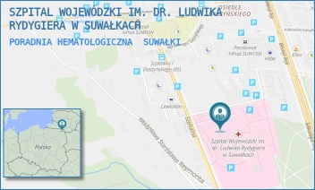 PORADNIA HEMATOLOGICZNA - SZPITAL WOJEWÓDZKI IM. DR. LUDWIKA RYDYGIERA W SUWAŁKACH - SZPITALNA 60,  SUWAŁKI