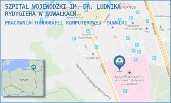 PRACOWNIA TOMOGRAFII KOMPUTEROWEJ - SZPITAL WOJEWÓDZKI IM. DR. LUDWIKA RYDYGIERA W SUWAŁKACH - SZPITALNA 60,  SUWAŁKI