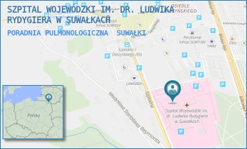 PORADNIA PULMONOLOGICZNA - SZPITAL WOJEWÓDZKI IM. DR. LUDWIKA RYDYGIERA W SUWAŁKACH - SZPITALNA 60,  SUWAŁKI