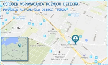 PORADNIA AUTYZMU DLA DZIECI - OŚRODEK WSPOMAGANIA ROZWOJU DZIECKA - SZOSA ZAMBROWSKA 1/27,  ŁOMŻA