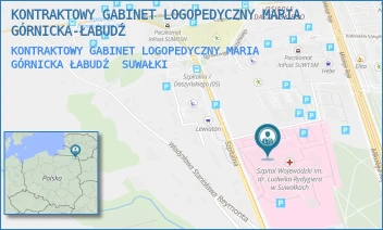 KONTRAKTOWY GABINET LOGOPEDYCZNY MARIA GÓRNICKA ŁABUDŹ - KONTRAKTOWY GABINET LOGOPEDYCZNY MARIA GÓRNICKA-ŁABUDŹ - SZPITALNA 60/40,  SUWAŁKI