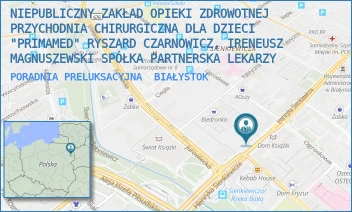 PORADNIA PRELUKSACYJNA - NIEPUBLICZNY ZAKŁAD OPIEKI ZDROWOTNEJ PRZYCHODNIA CHIRURGICZNA DLA DZIECI "PRIMAMED" SP. P. - HENRYKA SIENKIEWICZA 53,  BIAŁYSTOK