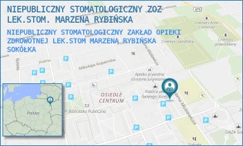 NIEPUBLICZNY STOMATOLOGICZNY ZAKŁAD OPIEKI ZDROWOTNEJ LEK.STOM MARZENA RYBIŃSKA - NIEPUBLICZNY STOMATOLOGICZNY ZOZ LEK.STOM. MARZENA RYBIŃSKA - ŚCIEGIENNEGO 39F,  SOKÓŁKA