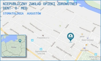 STOMATOLOGIA - NIEPUBLICZNY ZAKŁAD OPIEKI ZDROWOTNEJ  DENT- O- MED - ŁAZIENNA 5,  AUGUSTÓW