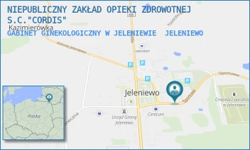 GABINET GINEKOLOGICZNY W JELENIEWIE - NIEPUBLICZNY ZAKŁAD OPIEKI ZDROWOTNEJ S.C."CORDIS" - SPORTOWA 3,  JELENIEWO