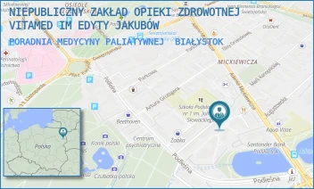 PORADNIA MEDYCYNY PALIATYWNEJ - NIEPUBLICZNY ZAKŁAD OPIEKI ZDROWOTNEJ VITAMED IM EDYTY JAKUBÓW - MICKIEWICZA 44A,  BIAŁYSTOK