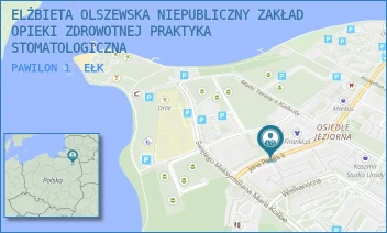 PAWILON 1 - ELŻBIETA OLSZEWSKA NIEPUBLICZNY ZAKŁAD OPIEKI ZDROWOTNEJ PRAKTYKA STOMATOLOGICZNA - JANA PAWŁA II 24/1,  EŁK