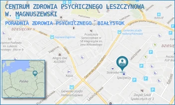 PORADNIA ZDROWIA PSYCHICZNEGO - CENTRUM ZDROWIA PSYCHICZNEGO LESZCZYNOWA W. MAGNUSZEWSKI - LESZCZYNOWA 40,  BIAŁYSTOK