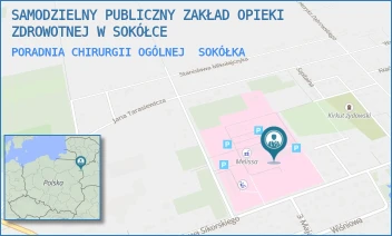 PORADNIA CHIRURGII OGÓLNEJ - SAMODZIELNY PUBLICZNY ZAKŁAD OPIEKI ZDROWOTNEJ W SOKÓŁCE - GEN. WŁADYSŁAWA SIKORSKIEGO 40,  SOKÓŁKA