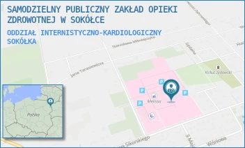 ODDZIAŁ INTERNISTYCZNO-KARDIOLOGICZNY - SAMODZIELNY PUBLICZNY ZAKŁAD OPIEKI ZDROWOTNEJ W SOKÓŁCE - GEN. WŁADYSŁAWA SIKORSKIEGO 40,  SOKÓŁKA