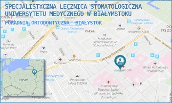 PORADNIA ORTODONTYCZNA - SPECJALISTYCZNA LECZNICA STOMATOLOGICZNA UNIWERSYTETU MEDYCZNEGO W BIAŁYMSTOKU - WASZYNGTONA 15A,  BIAŁYSTOK