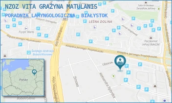 PORADNIA LARYNGOLOGICZNA - NZOZ VITA GRAŻYNA MATULANIS - KS. JERZEGO POPIEŁUSZKI 71,  BIAŁYSTOK