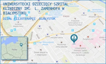 DZIAŁ FIZJOTERAPII - UNIWERSYTECKI DZIECIĘCY SZPITAL KLINICZNY IM.  L. ZAMENHOFA W BIAŁYMSTOKU - WASZYNGTONA 17,  BIAŁYSTOK