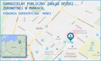 PORADNIA GERIATRYCZNA - SAMODZIELNY PUBLICZNY ZAKŁAD OPIEKI ZDROWOTNEJ W MOŃKACH - NIEPODLEGŁOŚCI 9,  MOŃKI