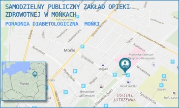PORADNIA DIABETOLOGICZNA - SAMODZIELNY PUBLICZNY ZAKŁAD OPIEKI ZDROWOTNEJ W MOŃKACH - NIEPODLEGŁOŚCI 9,  MOŃKI