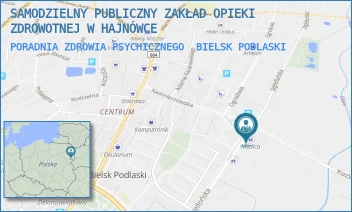 PORADNIA ZDROWIA PSYCHICZNEGO - SAMODZIELNY PUBLICZNY ZAKŁAD OPIEKI ZDROWOTNEJ W HAJNÓWCE - JAGIELLOŃSKA 32,  BIELSK PODLASKI