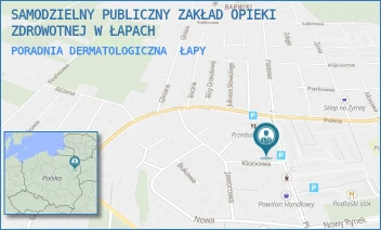 PORADNIA DERMATOLOGICZNA - SAMODZIELNY PUBLICZNY ZAKŁAD OPIEKI ZDROWOTNEJ W ŁAPACH - PIASKOWA 9,  ŁAPY