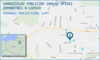 PORADNIA OKULISTYCZNA - SAMODZIELNY PUBLICZNY ZAKŁAD OPIEKI ZDROWOTNEJ W ŁAPACH - PIASKOWA 9,  ŁAPY