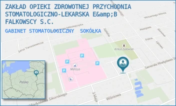 GABINET STOMATOLOGICZNY - ZAKŁAD OPIEKI ZDROWOTNEJ PRZYCHODNIA STOMATOLOGICZNO-LEKARSKA E&amp;B FALKOWSCY S.C. - SIKORSKIEGO 38C,  SOKÓŁKA