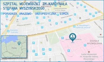 PORADNIA URAZOWO- ORTOPEDYCZNA - SZPITAL WOJEWÓDZKI IM.KARDYNAŁA STEFANA WYSZYŃSKIEGO - MARSZ. JÓZEFA PIŁSUDSKIEGO 11,  ŁOMŻA
