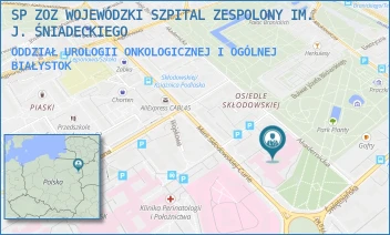 ODDZIAŁ UROLOGII ONKOLOGICZNEJ I OGÓLNEJ - SP ZOZ WOJEWÓDZKI SZPITAL ZESPOLONY IM. J. ŚNIADECKIEGO - M. SKŁODOWSKIEJ-CURIE 25,  BIAŁYSTOK