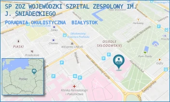 PORADNIA OKULISTYCZNA - SP ZOZ WOJEWÓDZKI SZPITAL ZESPOLONY IM. J. ŚNIADECKIEGO - M. SKŁODOWSKIEJ-CURIE 25,  BIAŁYSTOK
