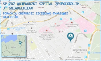 PORADNIA CHIRURGII SZCZĘKOWO-TWARZOWEJ - SP ZOZ WOJEWÓDZKI SZPITAL ZESPOLONY IM. J. ŚNIADECKIEGO - WOŁODYJOWSKIEGO 2/1,  BIAŁYSTOK