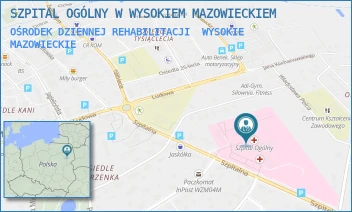 OŚRODEK DZIENNEJ REHABILITACJI - SZPITAL OGÓLNY W WYSOKIEM MAZOWIECKIEM - SZPITALNA 5,  WYSOKIE MAZOWIECKIE