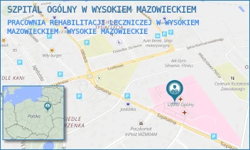 PRACOWNIA REHABILITACJI LECZNICZEJ W WYSOKIEM MAZOWIECKIEM - SZPITAL OGÓLNY W WYSOKIEM MAZOWIECKIEM - SZPITALNA 5,  WYSOKIE MAZOWIECKIE