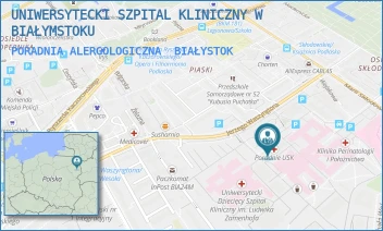 PORADNIA ALERGOLOGICZNA - UNIWERSYTECKI SZPITAL KLINICZNY W BIAŁYMSTOKU - WASZYNGTONA 15A,  BIAŁYSTOK