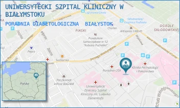 PORADNIA DIABETOLOGICZNA - UNIWERSYTECKI SZPITAL KLINICZNY W BIAŁYMSTOKU - M. CURIE-SKŁODOWSKIEJ 24A,  BIAŁYSTOK